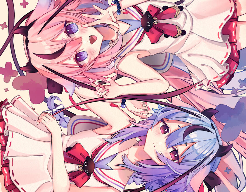 thigh up 2 characters